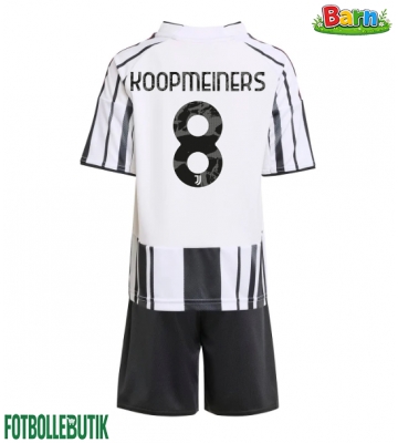Juventus Teun Koopmeiners #8 Hemmaställ Barn 2025-26 Kortärmad (+ Korta byxor)